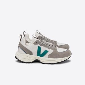 Veja VENTURI ALVEOMESH  White and Gray Sneakers with Teal Detail